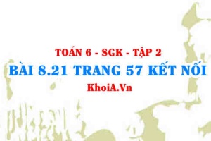 Bài 8.21 trang 57 Toán 6 Tập 2 Kết nối tri thức